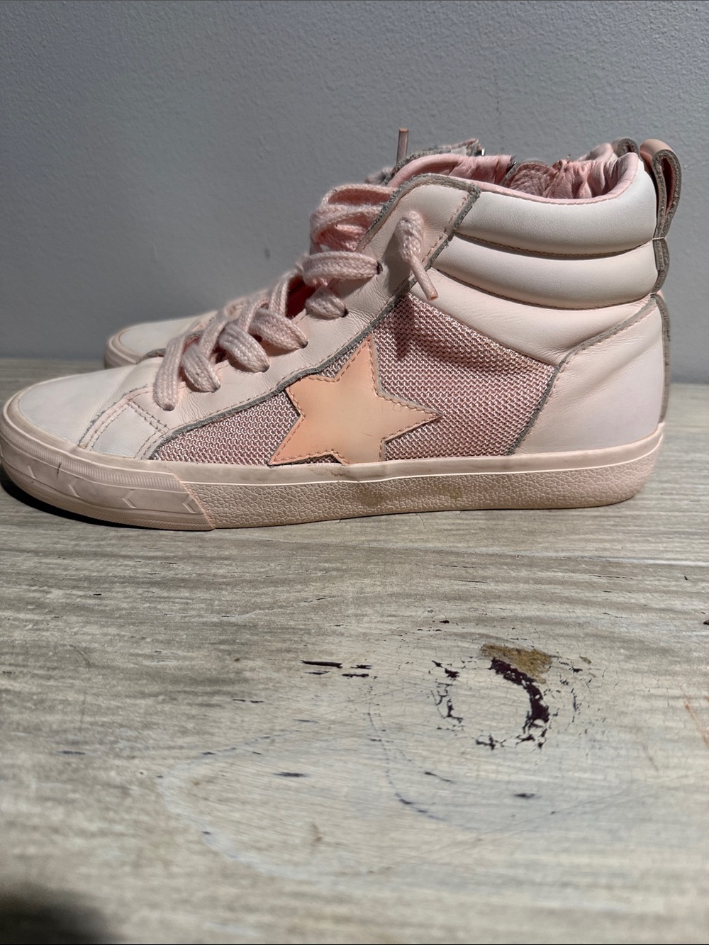 Vintage Havana Pink High-Top Sneakers